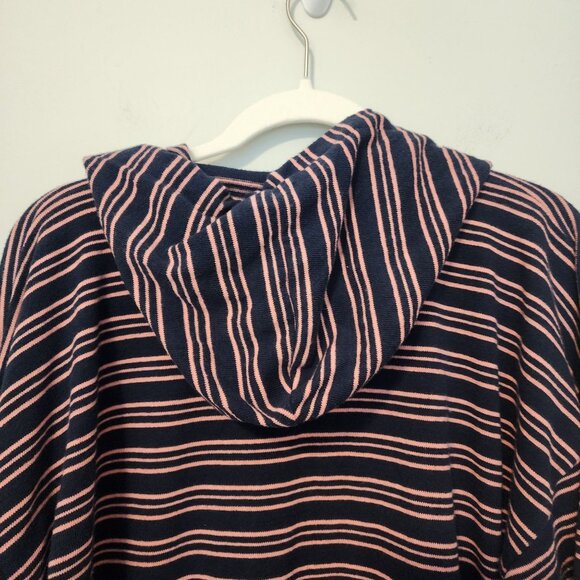 J.Crew sz L women drawstring hoodie stripes front pocket - Picture 7 of 12
